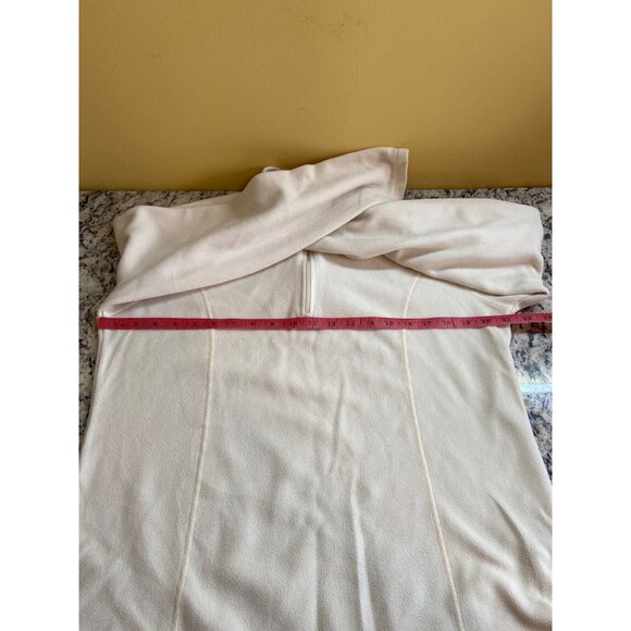 L.L. Bean Large White Pullover Top 1/4 Zip Fleece Cozy Gorpcore Outdoor - Picture 10 of 13